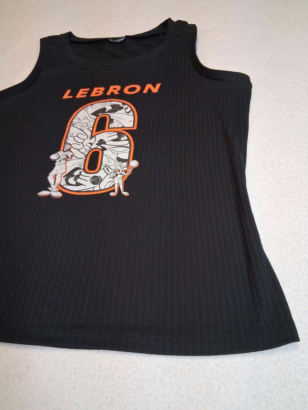 LeBron Graphic Tank Top - Black with Orange & White - Picture 3 of 5